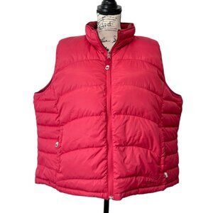 L.L. Bean Womens Size 3X Puffer Vest Goose Down Reversible Pink